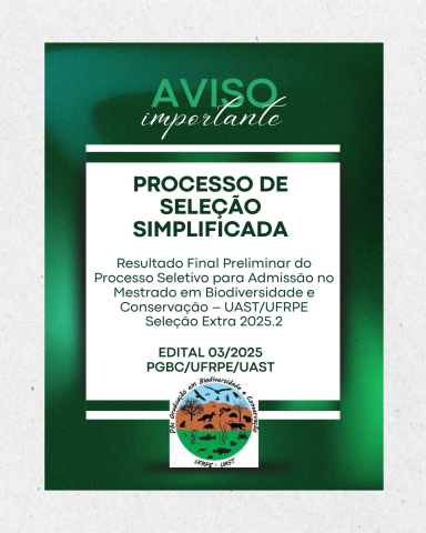 Imagem com aviso de divulgação de resultado final preliminar